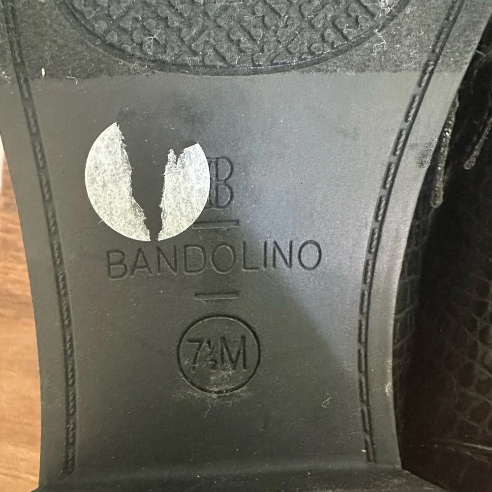 Bandolino Womens 7.5 Misha Black Croc Platform Chunky Heel Loafers 90s Y2K NEW